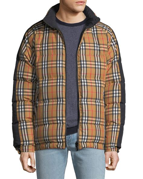 puffer burberry coat men|burberry reversible jacket men's.